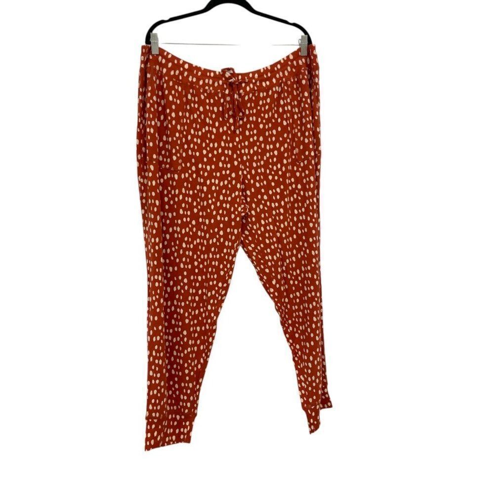 Soma Womens Cool nights Pants XXL Beauty Mark Hot Sauce Lounge Banded Ankle NWT